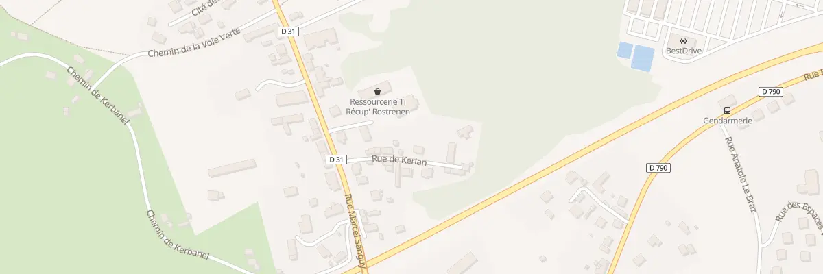 Plan du 7B Rue de Kerlan à Rostrenen