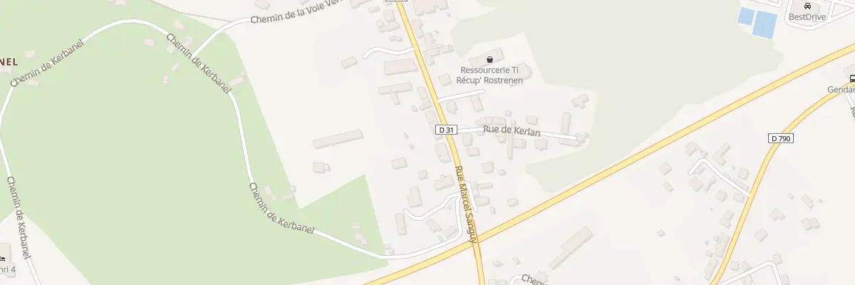 Plan du 7 Rue Marcel Sanguy à Rostrenen
