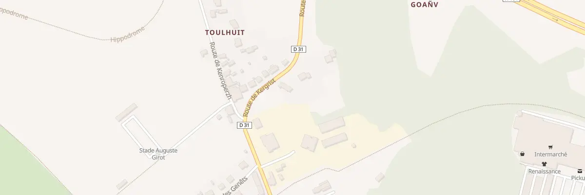 Plan du 2 Rte de Kergrist à Rostrenen