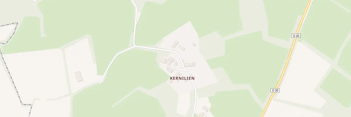 Plan du 54A Kernilien à Peumerit-Quintin