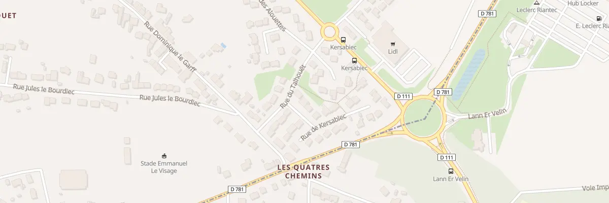 Plan du 4 Rue de Kersabiec à Locmiquélic