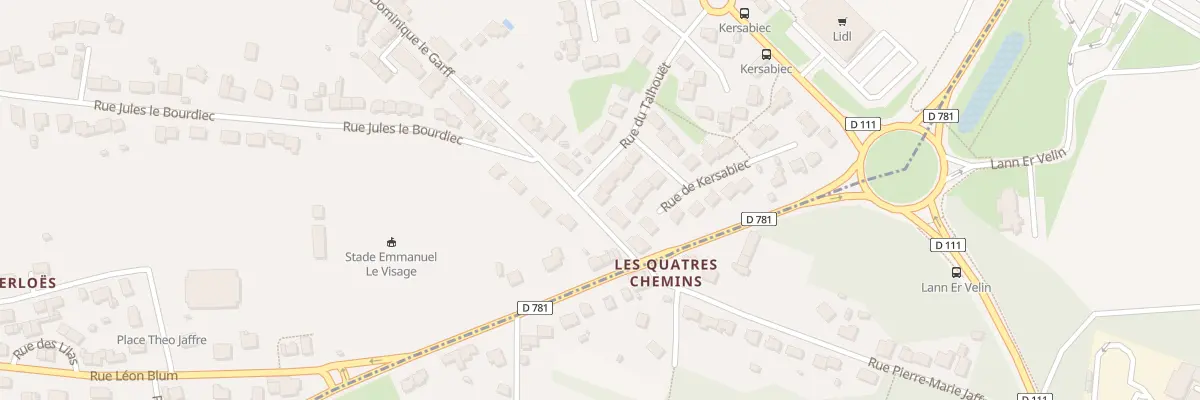 Plan du 1 Rue du Talhouet à Locmiquélic