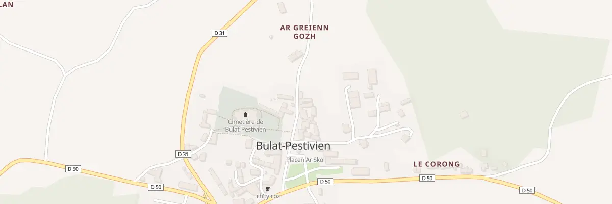 Plan du 18 Plasenn an Iliz à Bulat-Pestivien