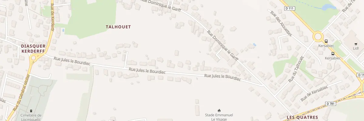 Plan du 46B Rue Jules Le Bourdiec à Locmiquélic