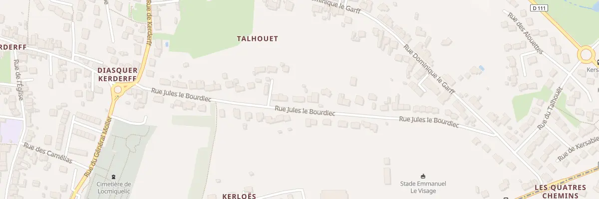Plan du 36 Rue Jules Le Bourdiec à Locmiquélic