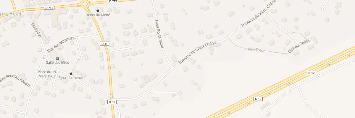Plan du 7 Tra du Vieux Chêne à Louargat