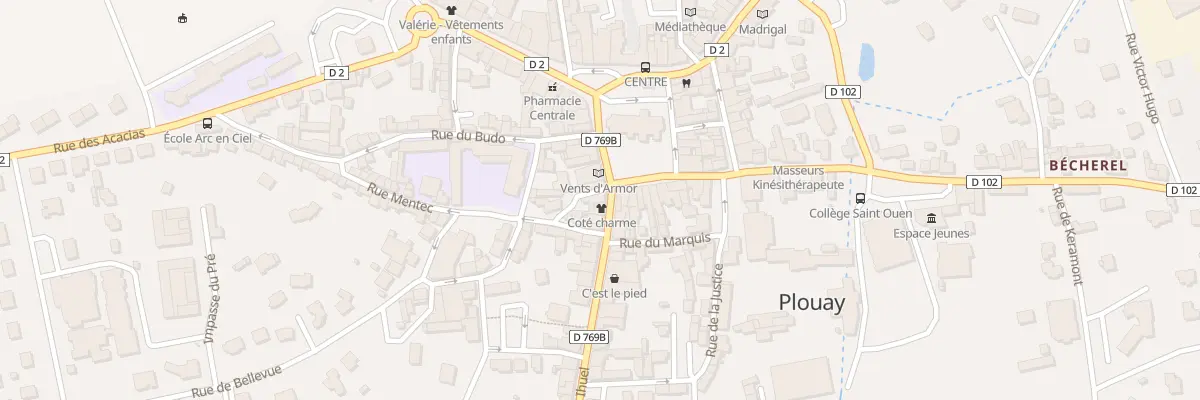 Plan du 2 Rue Paul Ihuel à Plouay