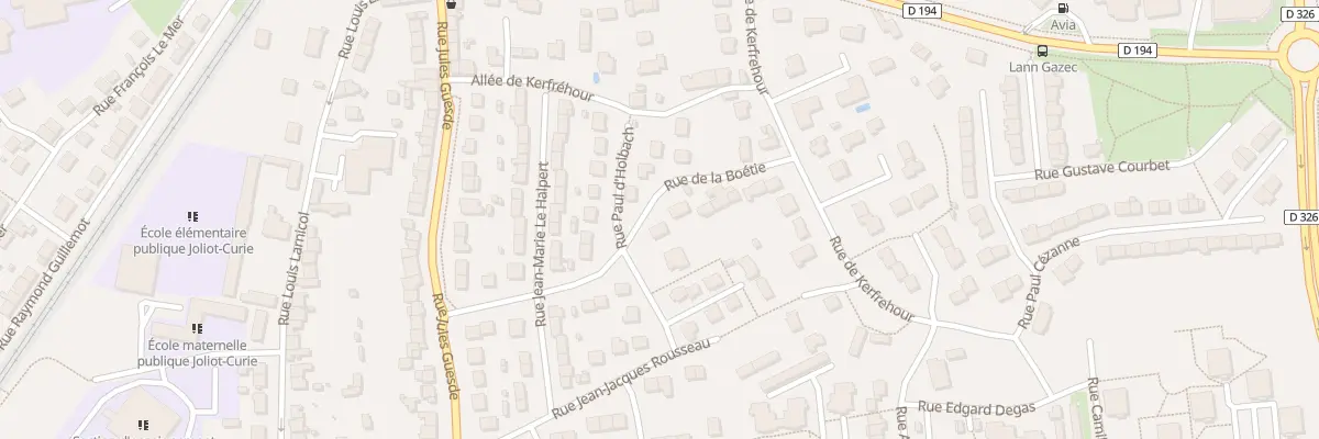 Plan du 9001 Rue de la Boétie à Lanester