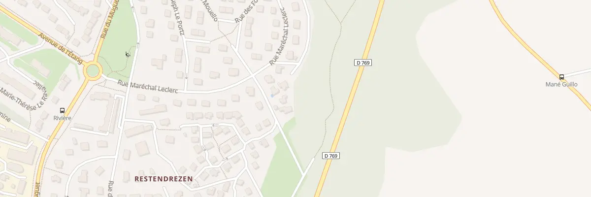 Plan du 9000 Rue Jacques Brel à Caudan