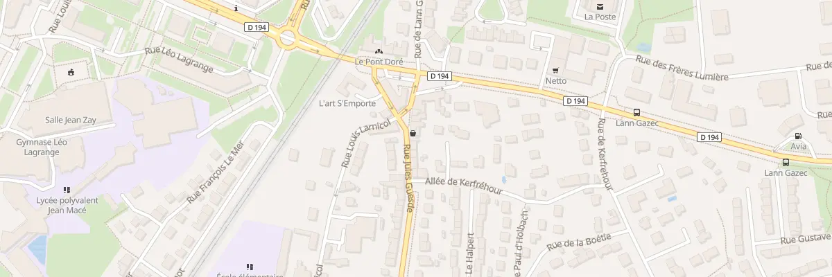 Plan du 11 Rue Jules Guesde à Lanester
