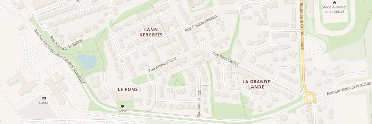 Plan du 26 Rue Anjela Duval à Lanester