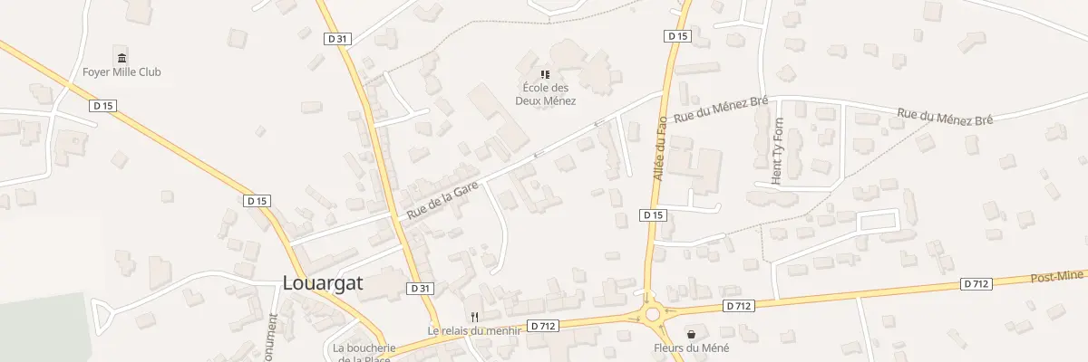 Plan du 16B Rue de la Gare à Louargat