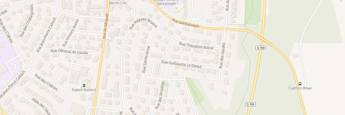 Plan du 8 Rue Guillaume le Deault à Caudan