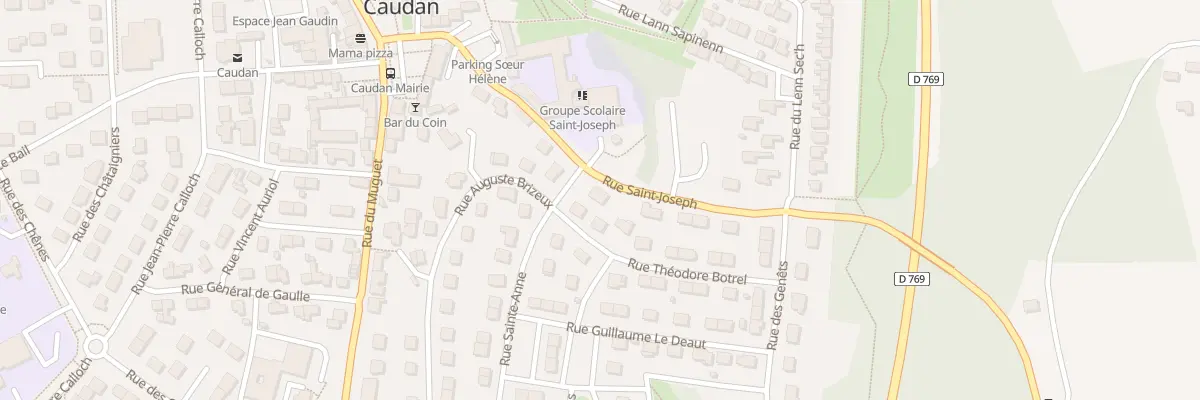 Plan du 2 Rue Sainte-Anne à Caudan