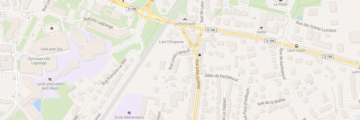 Plan du 3B Rue Louis Larnicol à Lanester