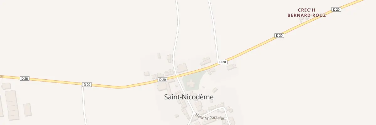 Plan du 15 Straed Ar 19avizebrel 1869 à Saint-Nicodème