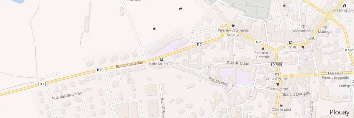 Plan du 11 Rue Brizeux à Plouay