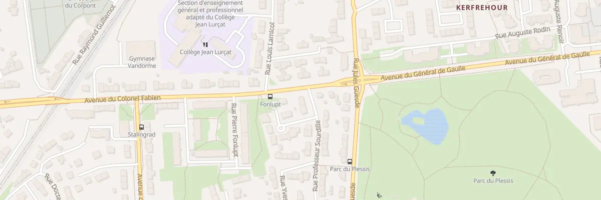 Plan du 1 Rue Professeur Sourdille à Lanester