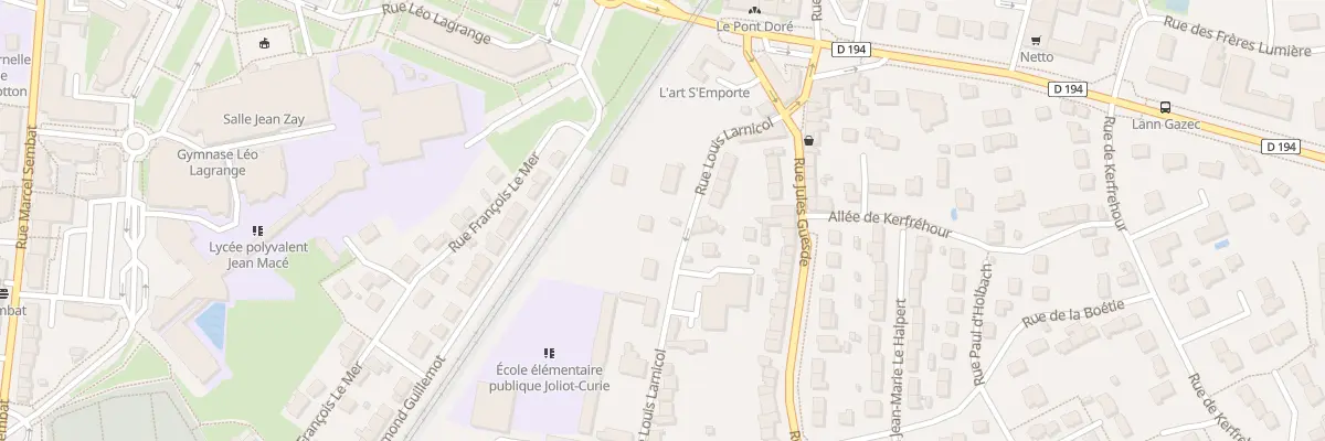 Plan du 12 Rue Louis Larnicol à Lanester