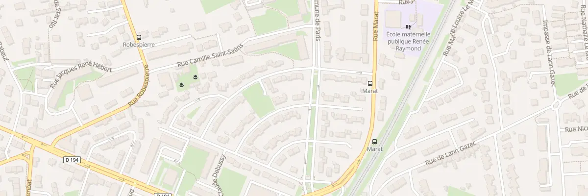 Plan du 4 Rue Jules Massenet à Lanester