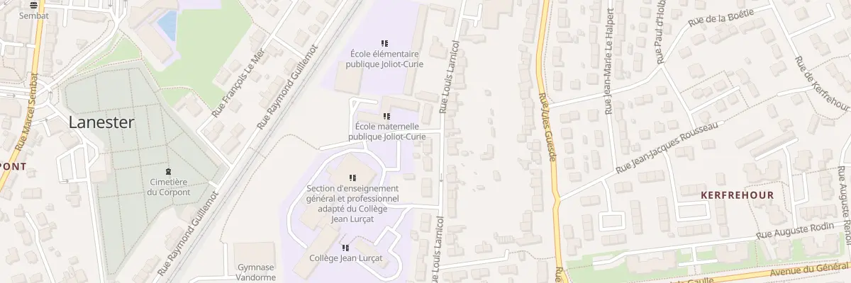 Plan du 22 Rue Louis Larnicol à Lanester