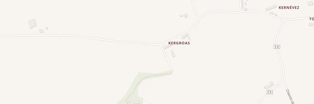 Plan du 9001 Kergroas à Quemperven