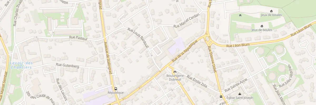 Plan du 87 Rue de la République à Lanester