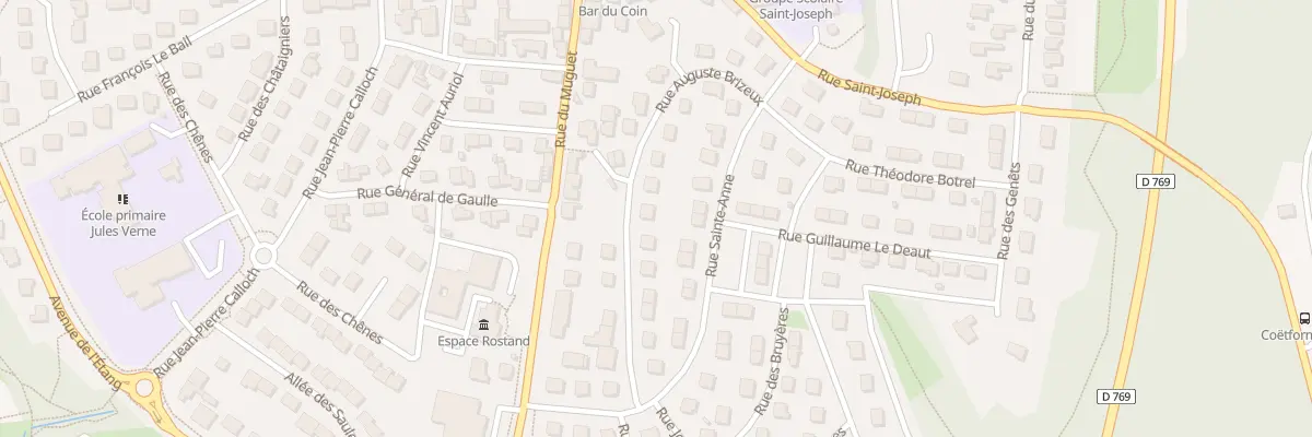 Plan du 12 Rue Auguste Brizeux à Caudan