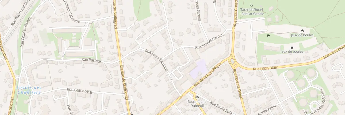 Plan du 20 Rue Marcel Cerdan à Lanester