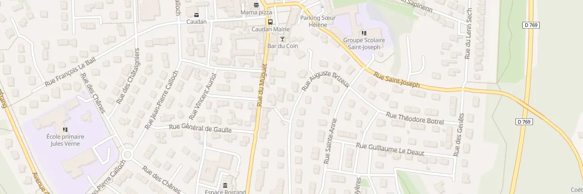 Plan du 9 Rue Auguste Brizeux à Caudan