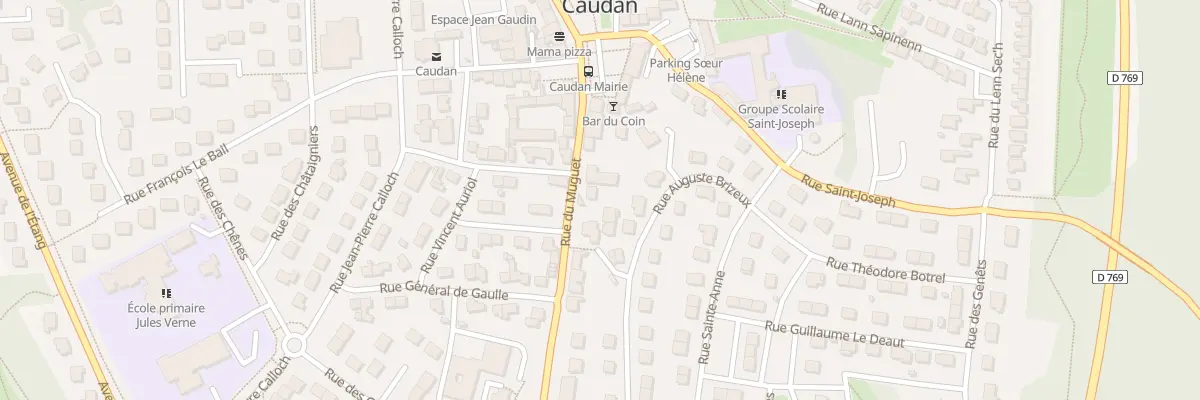 Plan du 12 Rue du Muguet à Caudan