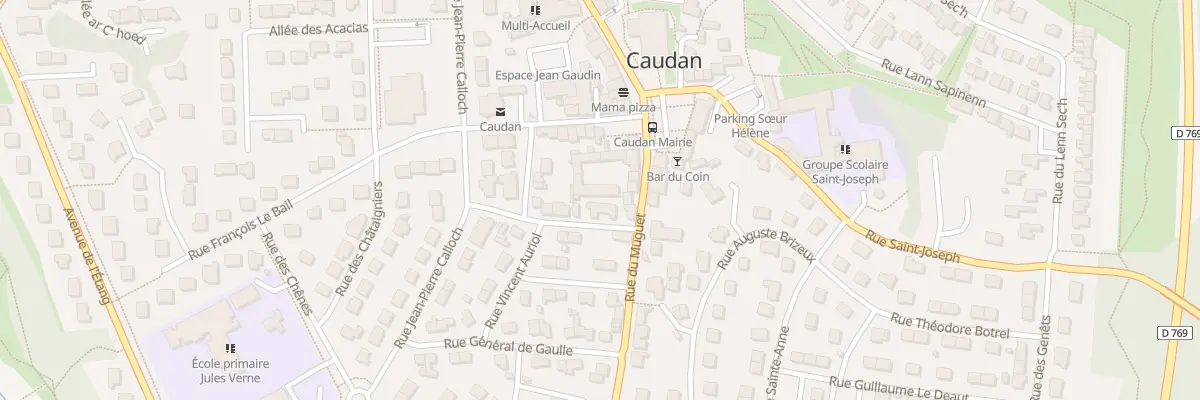 Plan du 1 Rue des Ecoles à Caudan