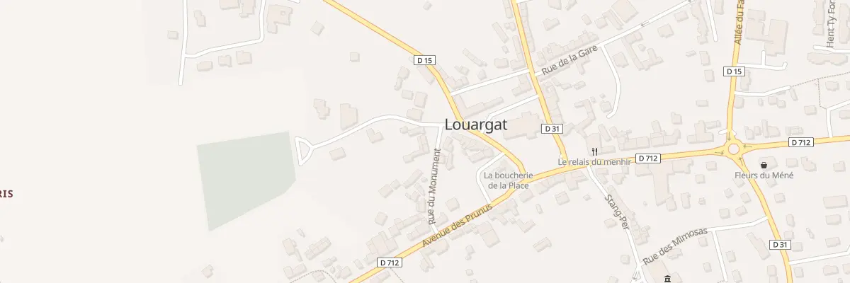 Plan du 2 Rue du Monument à Louargat