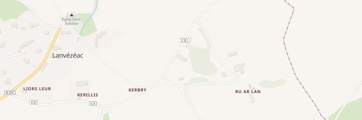 Plan du 8 Kerbry à Caouënnec-Lanvézéac