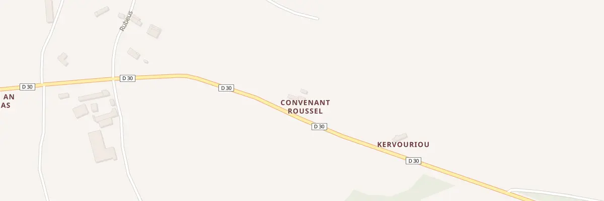 Plan du 1 Convenant Roussel à Pluzunet