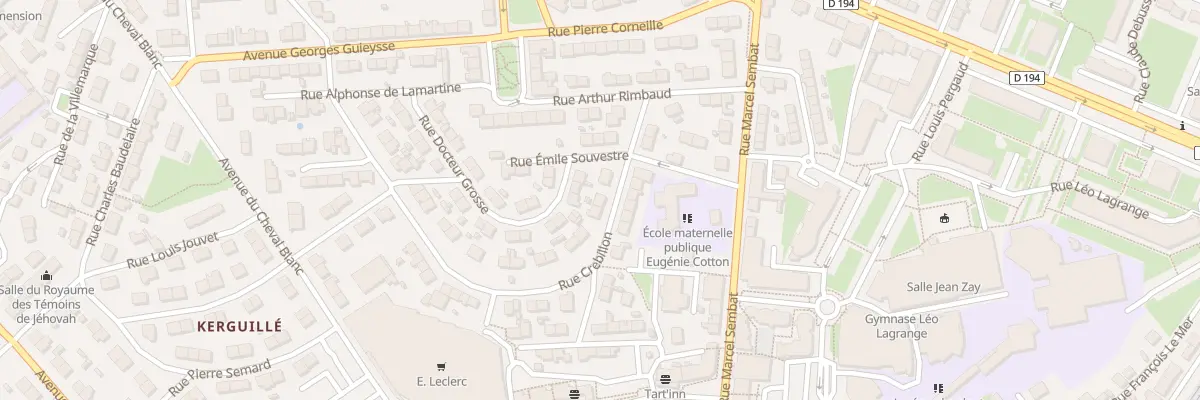 Plan du 4 Rue Crebillon à Lanester