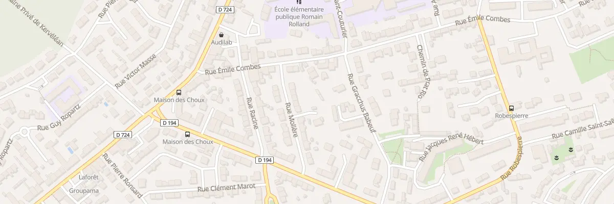 Plan du 16 Rue Molière à Lanester