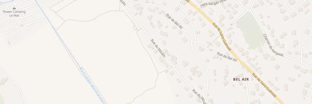 Plan de la Rue du Moulin à Trévou-Tréguignec