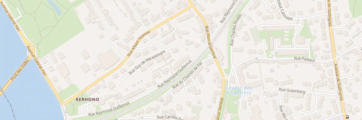 Plan du 24 Rue Raymond Guillemot à Lanester