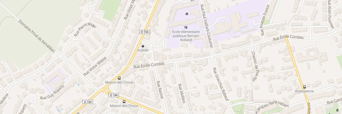 Plan du 11 Rue Emile Combes à Lanester