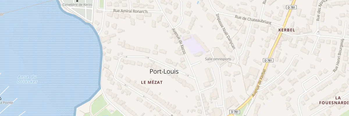 Plan du 17 Av de Kerzo à Port-Louis