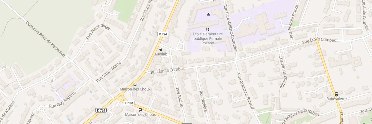 Plan du 9 Rue Emile Combes à Lanester