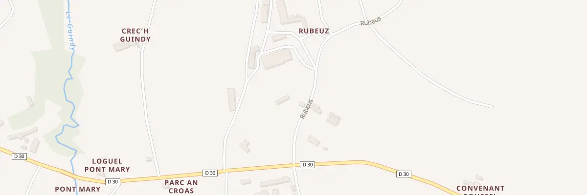 Plan du 3 Rubeuz à Pluzunet