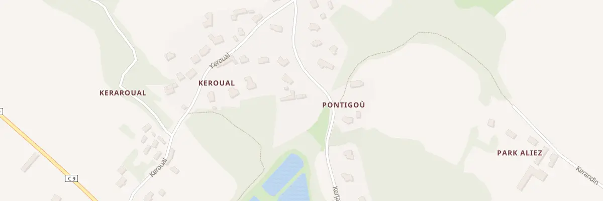 Plan du 1 Rte de Pontigou à Cavan