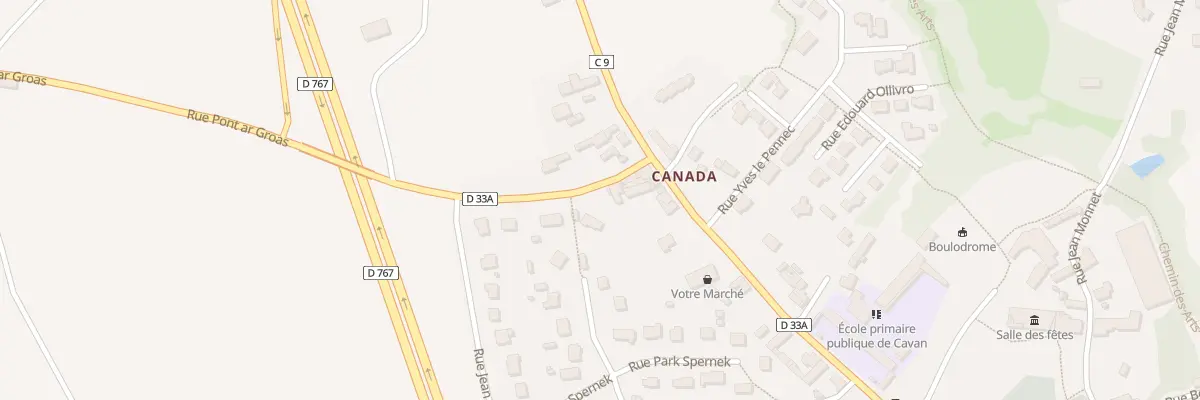 Plan du 1 Rue Jean Moulin à Cavan
