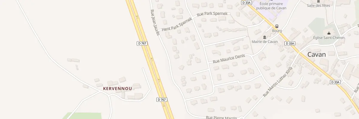 Plan du 21 Rue Jean Jaurès à Cavan