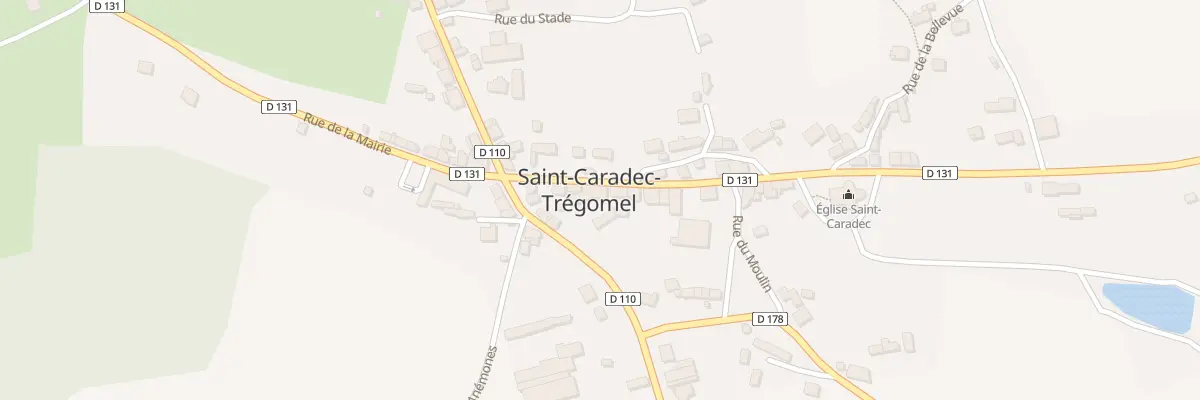 Plan du 12 Rue de l’Eglise à Saint-Caradec-Trégomel
