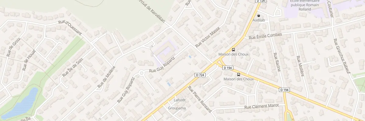 Plan du 26 Rue Guy Ropartz à Lanester