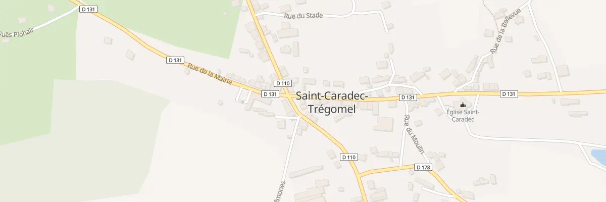 Plan du 5075 Rue de l’Eglise à Saint-Caradec-Trégomel