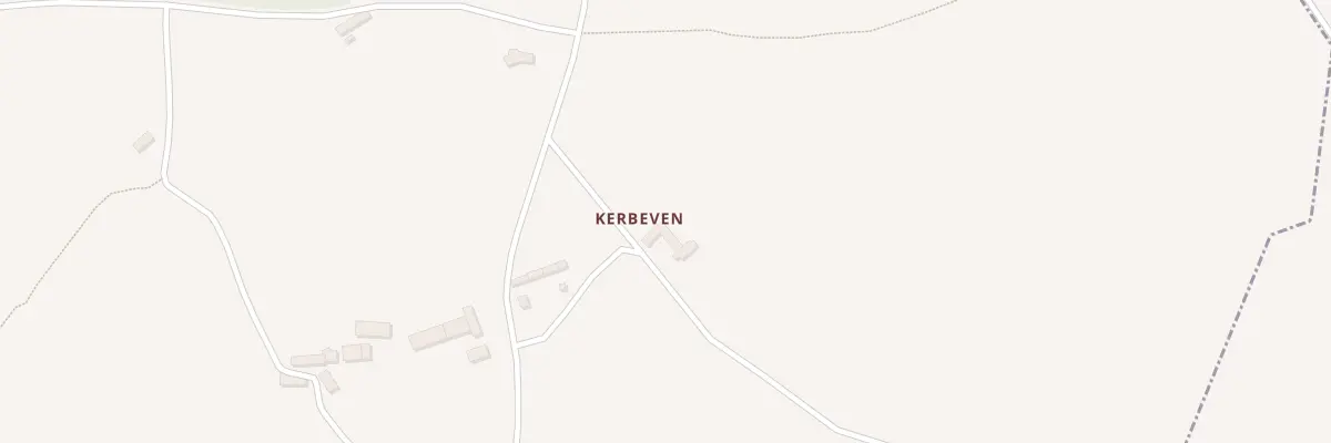Plan du 18 Kerbeven à Caouënnec-Lanvézéac